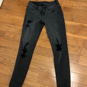 Black ripped American Eagle jeans